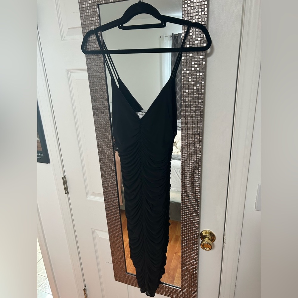 Ruched mesh dress
